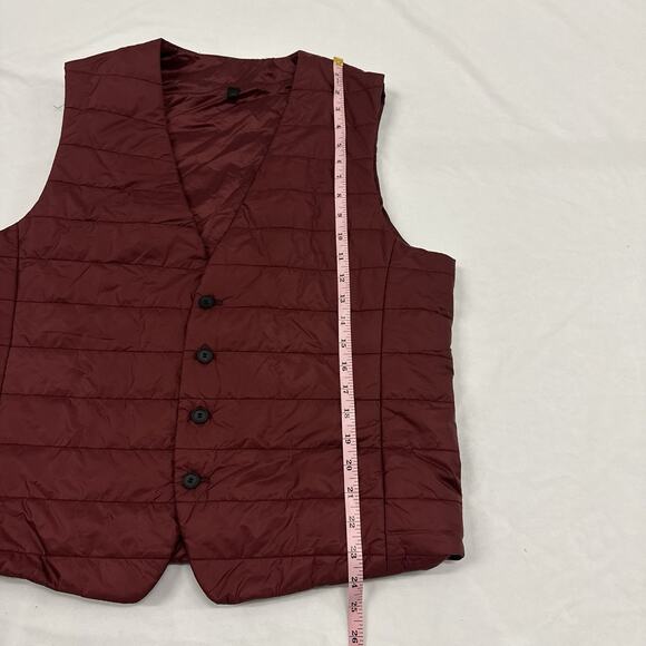 Hugo Boss Men's "Hiwan" Slim Fit Red Button Down Insulated Vest US 42R - Picture 5 of 9